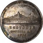Undated Boston City Seal on a Uniface Silver Disc. 31.5 mm. 15.4 grams. About Uncirculated.