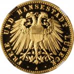 GERMANY. Lubeck. 10 Mark, 1909-A. Berlin Mint. NGC PROOF-67 Ultra Cameo.