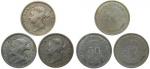 Straits Settlements, group of 3x Silver 50cents, 1898, 1899 and 1900,average very fine, lightly clea