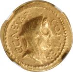 JULIUS CAESAR. AV Aureus (8.00 gms), Rome Mint, ca. 46 B.C. NGC Ch EF, Strike: 5/5 Surface: 4/5.