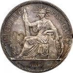 FRENCH INDO-CHINA. Piastre, 1889-A. Paris Mint. PCGS PROOF-66.