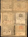 Lot of (6) Pennsylvania Colonial Notes. Mixed Dates. Various Denominations. Fine to Very Fine.