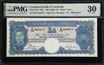 AUSTRALIA. Commonwealth Bank of Australia. 5 Pounds, ND (1939). P-27a. R45. PMG Very Fine 30.