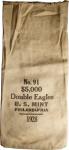Original Philadelphia Mint Cloth Bag for $5,000 Worth of 1928 Saint-Gaudens Double Eagles.