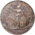 1903/2-B英国贸易银元，PCGS AU55，罕见改骑字版别