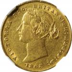 AUSTRALIA. Sovereign, 1868-SYDNEY. Sydney Mint. Victoria. NGC AU-53.