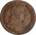 1670-A French Colonies 5 Sols. Paris Mint. Martin 4-E. Lecompte-186, W-11605, Breen-256. VF-25 (PCGS