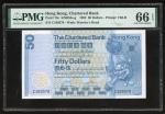 1982年渣打银行伍拾圆，编号C1369378，PMG 66EPQ. The Chartered Bank, Hong Kong, $50, 1.1.1982, serial number C1369