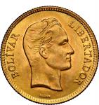 VENEZUELA, struck at the Philadelphia Mint, gold 10 bolívares, 1930, NGC MS 65.