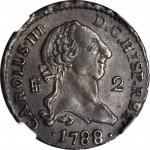 SPAIN. Charles III & IV 2 Maravedis (2 Pieces), 1788-90. Segovia Mint. Both NGC Certified.