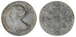 Anne (1702-1714), Post-Union, Roses and Plumes Halfcrown, 1712 UNDECIMO, second draped bust left, re