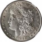1884-S Morgan Silver Dollar. AU-55 (NGC).