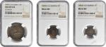 GERMAN NEW GUINEA. Trio of Copper Denominations (3 Pieces), 1894-A. Berlin Mint. All NGC Certified.