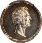 Undated Abraham Lincoln Broken Column Medalet. Silver. 18.5 mm. Cunningham 22-460, var., King-550A. 