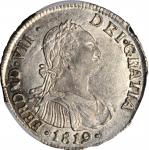 COLOMBIA. 2 Reales, 1819-P MF. Popayán Mint. Ferdinand VII. PCGS AU-55 Gold Shield.