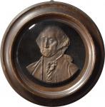 Undated George Washington Portrait in Copper, in a Wood and Glass Frame. 160 mm x 33 mm thick. Extre
