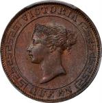 CEYLON. Cent, 1870. Calcutta Mint. Victoria. PCGS MS-63 Brown.