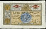 Bank of Scotland, ｣20 (3), 1960, 1963, 1969, orange-brown, arms top centre and at left, Scotia in bl