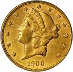 美国1900年20美元金币。