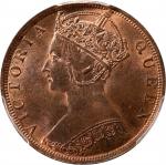 1900-H年香港一仙。喜敦造币厂。(t) HONG KONG. Cent, 1900-H. Heaton Mint. Victoria. PCGS MS-64 Red Brown.