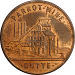 1896 Parrot Mine Medal. HK-734b, Rulau-But 26. Rarity-5. Copper. Mint State.