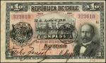 CHILE. Direccion del Tesoro. 1 Peso, 1911-19. P-15b. Very Fine.