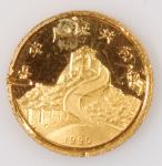 中国龙风1克小纪念金币一枚，重量:1.02克，完全未使用品