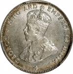 1919年海峡殖民地10分。孟买铸币厂。STRAITS SETTLEMENTS. 10 Cents, 1919. Bombay Mint. George V. PCGS MS-66.