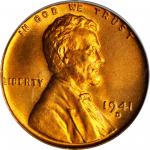 1941-D Lincoln Cent. MS-67 RD (PCGS).