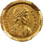 ARCADIUS, A.D. 383-408. AV Solidus (4.45 gms), Constantinople Mint, ca. A.D. 383-388. NGC AU, Strike