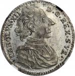 SWEDEN. Mark, 1717-LC. Karl XII (1697-1718). NGC MS-65.