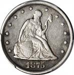 1875-CC Twenty-Cent Piece. EF Details--Cleaned (PCGS).