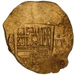 SPAIN, Seville, gold cob 2 escudos, Philip III, assayer B.