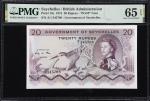 SEYCHELLES. Government of Seychelles. 20 Rupees, 1974. P-16c. PMG Gem Uncirculated 65 EPQ.