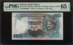1997年马来西亚国家银行50令吉。三张。连号。MALAYSIA. Lot of (3). Bank Negara Malaysia. 50 Ringgit, ND (1997). P-31D. Co