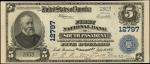 South Pasadena, California. $5  1902 Plain Back. Friedberg 609 (W-781). The First NB. Charter #12797
