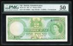 1967年斐济1镑，编号C/22 160287，PMG 50. Fiji, 1 pound, 1967, serial number C/22 160287, (Pick 53i), PMG 50.