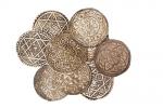 西藏尼泊尔银币一组9枚 极美