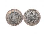1852年墨西哥8 Reales，KM377.8，普品，戳记币，墨戳，NC 藏品