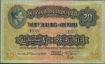 East African Currency Board, 20 shillings, Nairobi, 2 January 1939, serial number D/4 19327, orange 