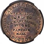 Massachusetts--Boston. Undated (1835-1844) Wm. H. Milton & Co. HT-164, Low-266. Rarity-1. Copper. 29