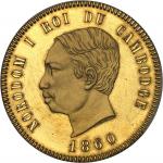 CAMBODGE - CAMBODIANorodom Ier (1860-1904). Épreuve de quatre francs, sans signature, sur flan en Or