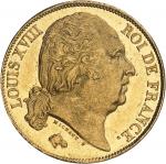 FRANCELouis XVIII (1814-1824). 20 francs tête nue 1817, W, Lille.