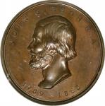 GREAT BRITAIN. John Gibson Bronze Medal, 1874. London Mint. NGC MS-64 Brown.