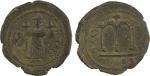 ARAB-BYZANTINE: Standing Emperor, ca. 680s, AE fals (5.86g), Tabariya (Tiberias), A-3519, type Goodw