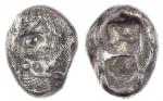 Kings of Lydia. Kroisos (564/553-550/539 BC). AR Half Stater - Siglos. Sardes mint. 5.1 gms. Confron