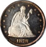1878 Twenty-Cent Piece. Proof-64 Cameo (PCGS).