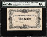 SURINAME. Surinaamsche Bank. 5 Gulden, 1911-15. P-67s. Specimen. PMG Gem Uncirculated 66 EPQ.