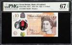 GREAT BRITAIN. Bank of England. 10 Pounds, 2016. P-395a. PMG Superb Gem Uncirculated 67 EPQ.