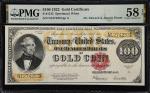 Fr. 1215. 1922 $100 Gold Certificate. PMG Choice About Uncirculated 58 EPQ.